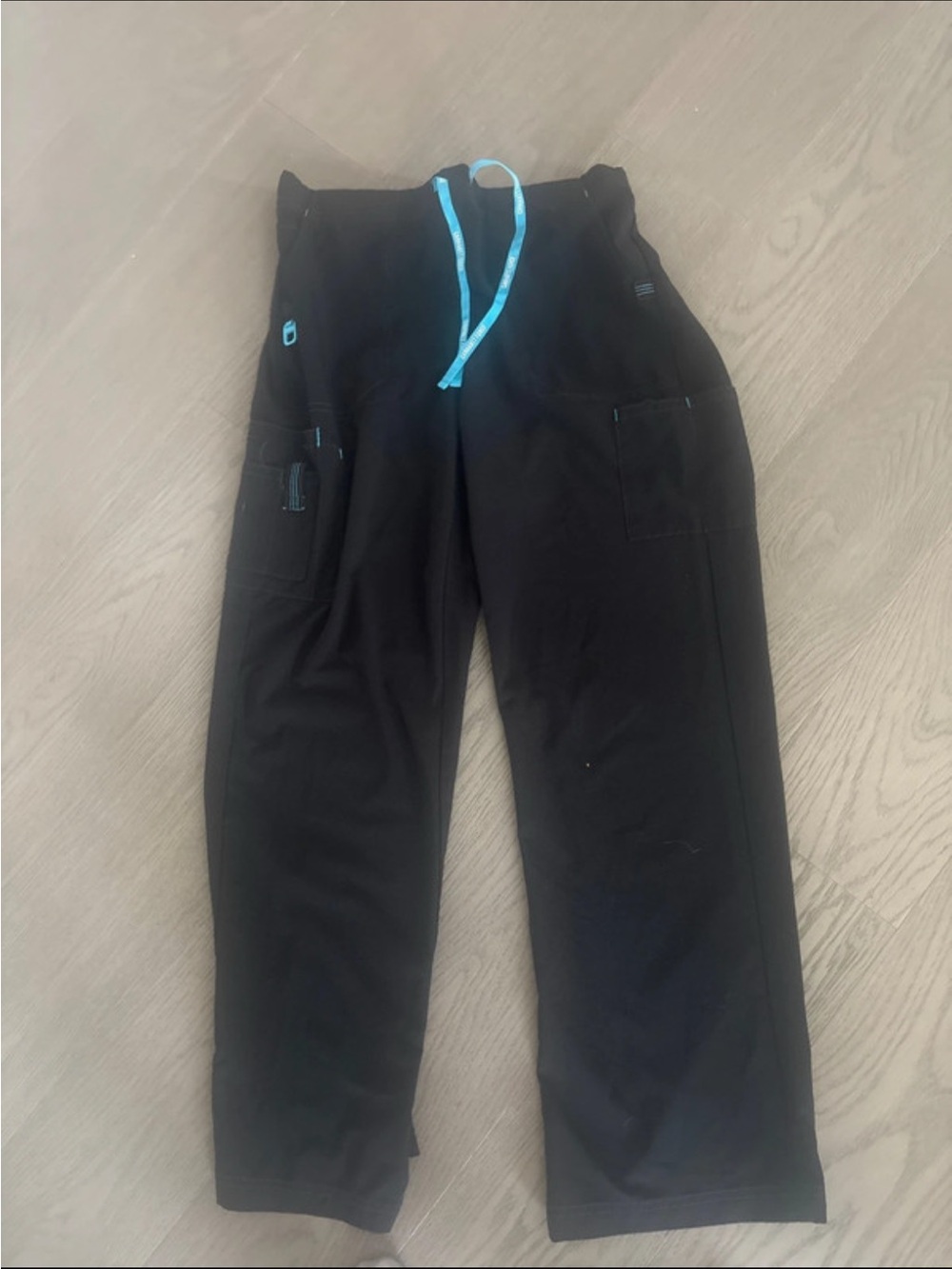 Carhartt Black Jogger Pants with Bright Blue Drawcord